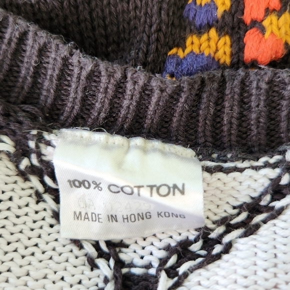 80s graphic knit buttonup cardigan sweater - Picture 10 of 10